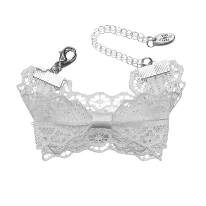 Siren White Bow Lace Bracelet 