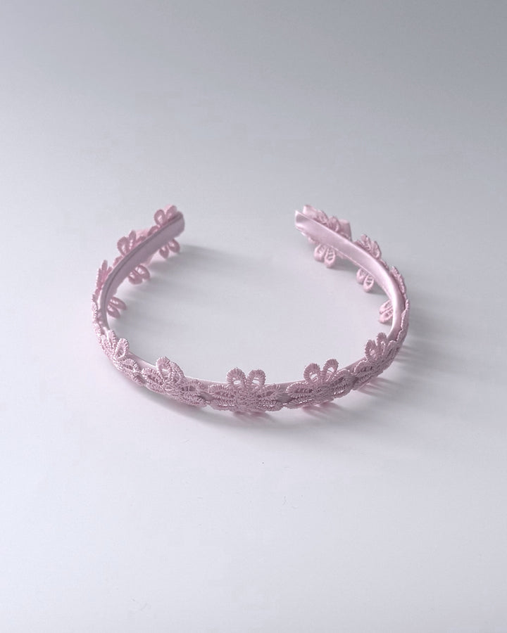 Blossom Pink Flower Bow Headband Top view