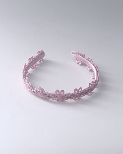 Blossom Pink Flower Bow Headband Top view
