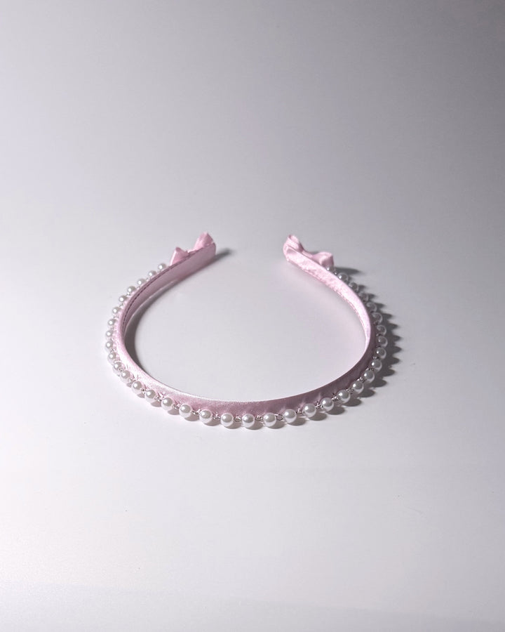 Centerfold Bow Pink Pearl headband