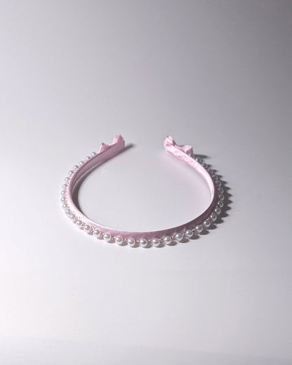 Centerfold Bow Pink Pearl headband