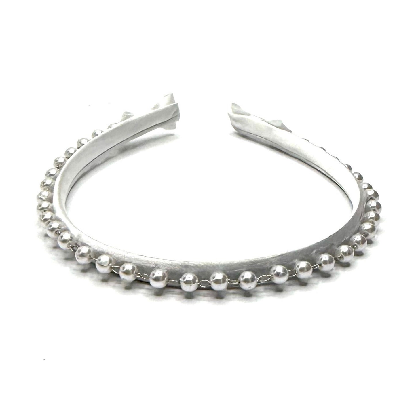 Centerfold Pearl Headband on White Background