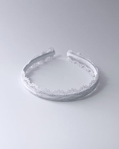 Chantilly White Lace Bow Headband