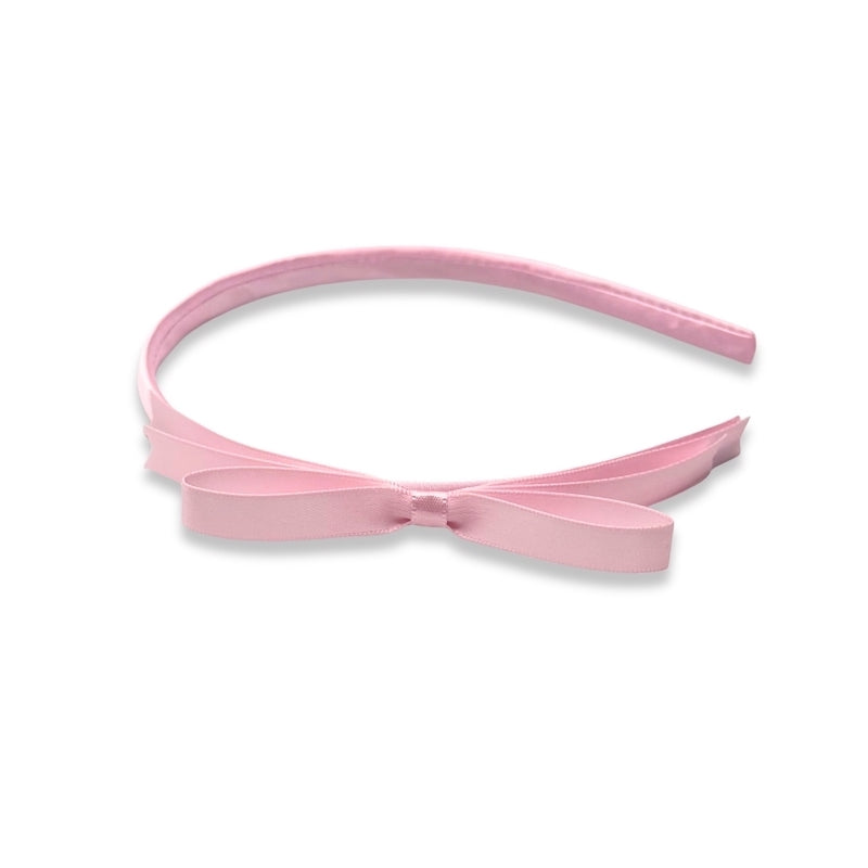 Side View of Enchantress Pink Bow Headband