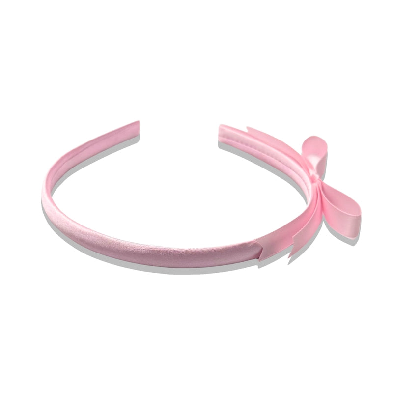Top View of Enchantress Pink Bow Headband