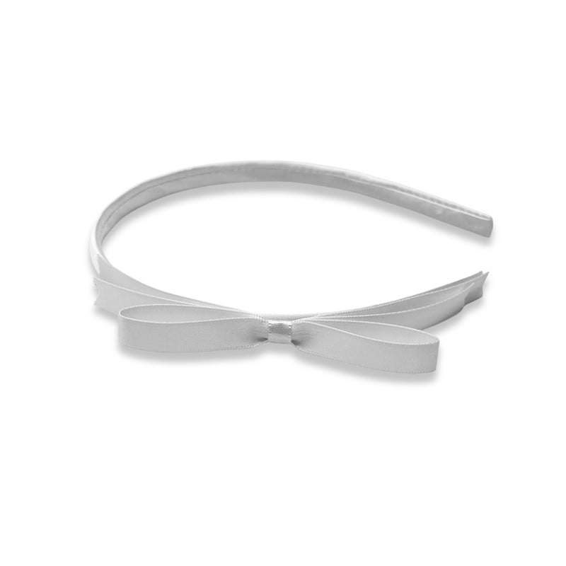 Side View of White Enchantress Bow Headband