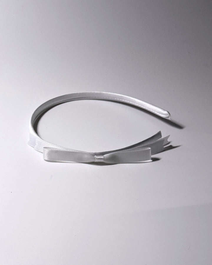 Enchantress White Bow Headband hair accessory side view