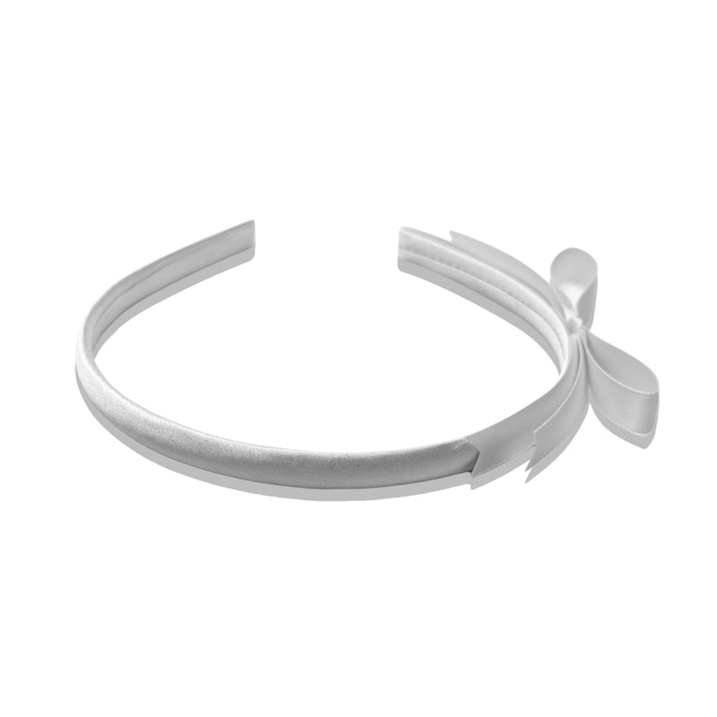 Top View of Enchantress White Bow Headband