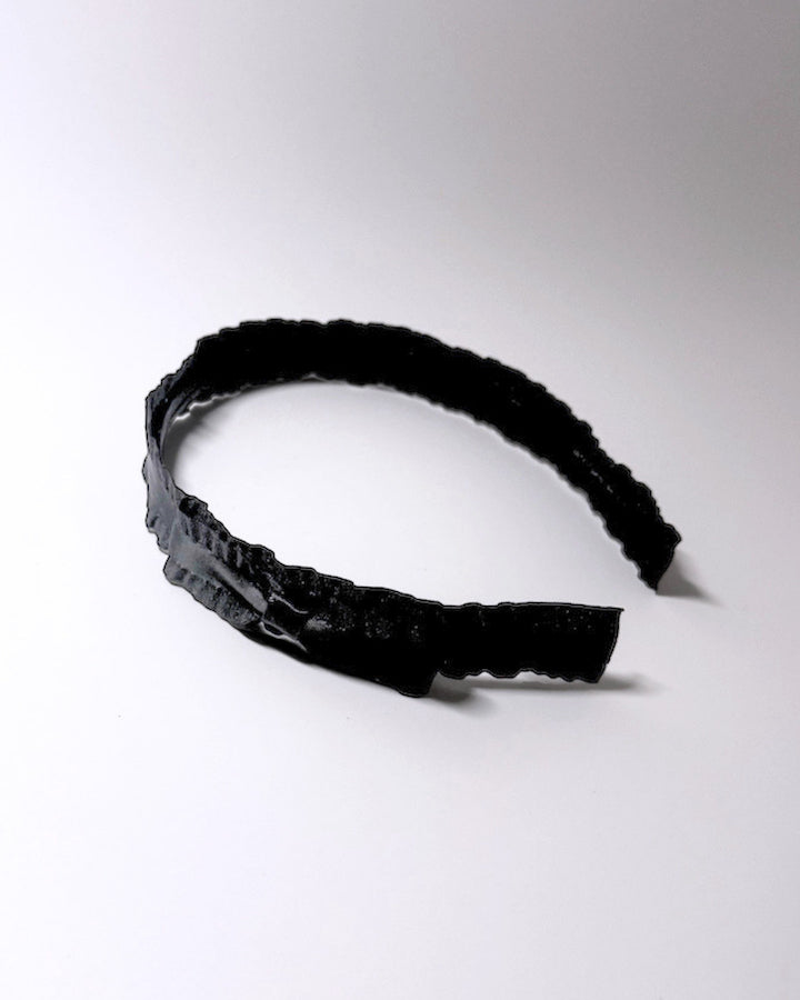 Maiden Black Ruffled Headband 