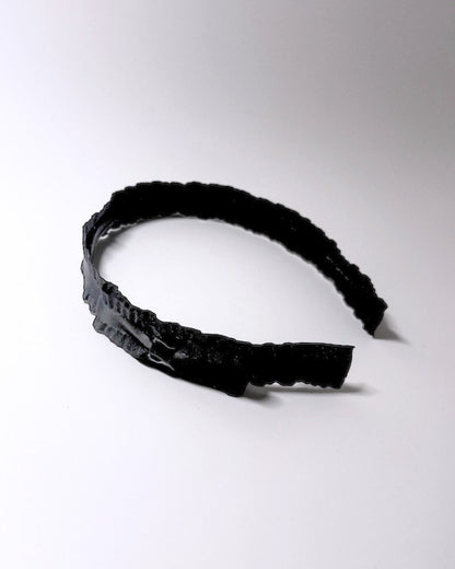 Maiden Black Ruffled Headband 