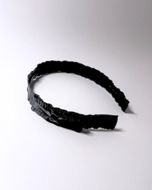 Maiden Black Ruffled Headband 
