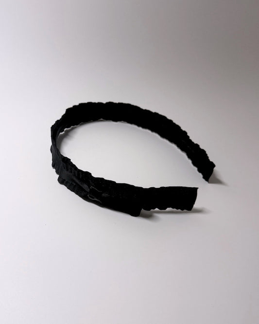 Maiden Black Ruffled Headband