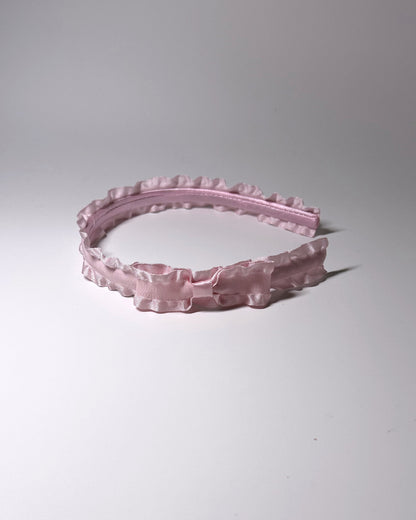 Bow View Pink Ruffled Bow headband