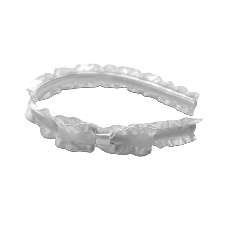 Side View Showing Bow Ruffled Headband