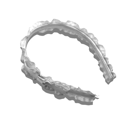 White Ruffled Headband