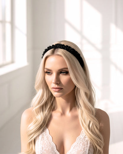 Maiden Black Ruffle Headband