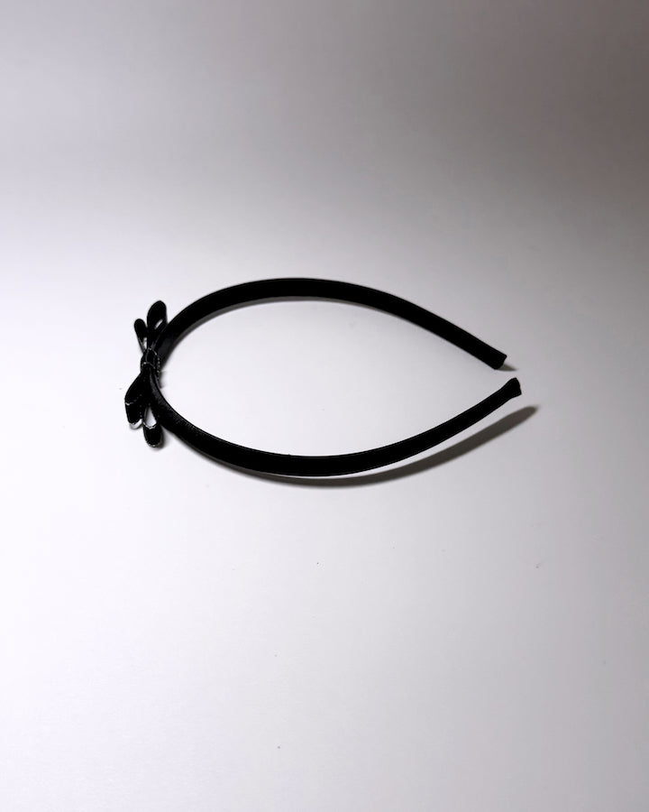 Queen Black Bow Metallic Headband