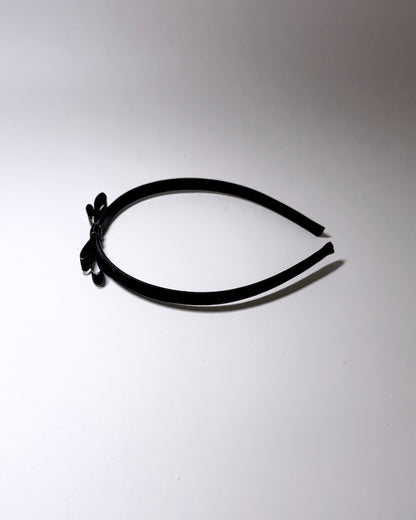 Queen Black Bow Metallic Headband