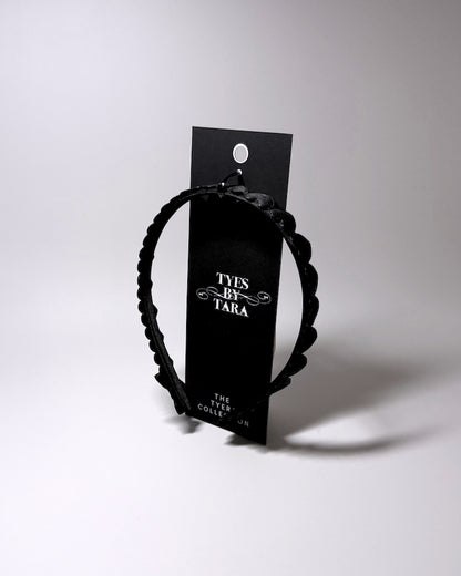 Sweetheart Black Heart Headband with Bows Packaging View
