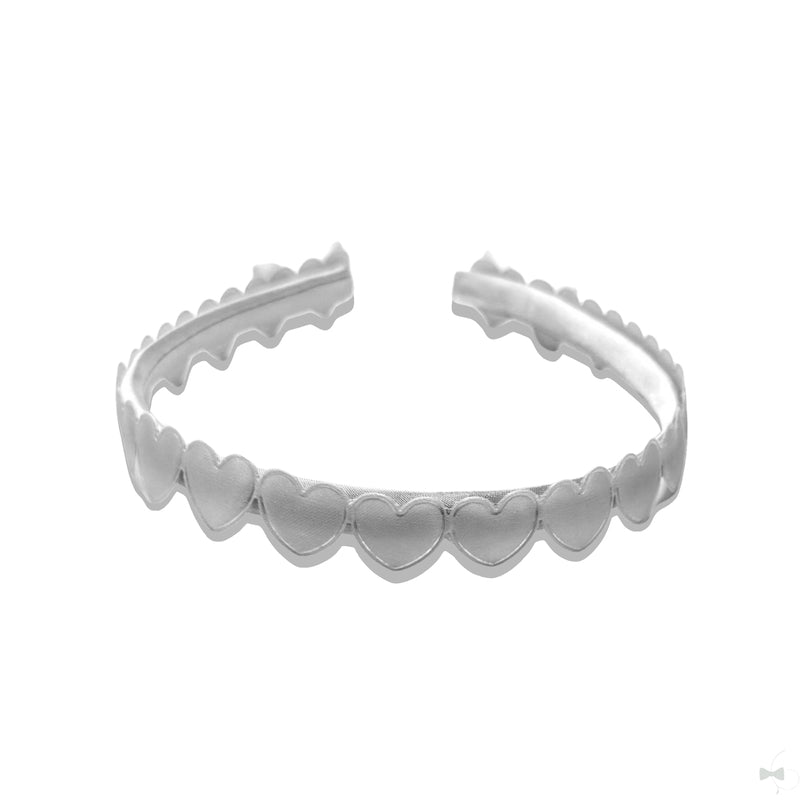 sweetheart white heart bow headband