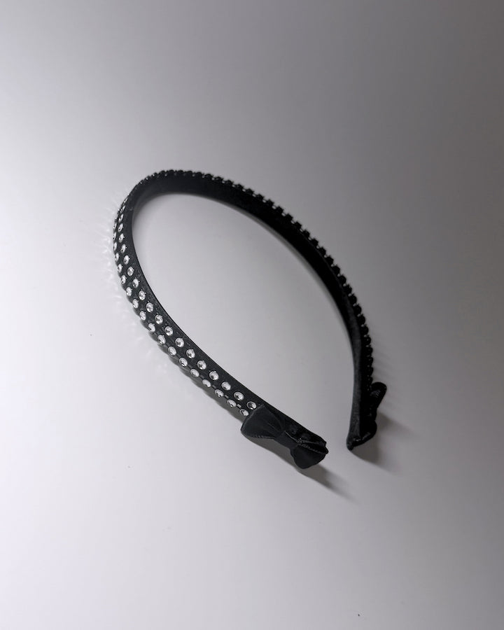 Vixen Sparkly Black Bow Headband 