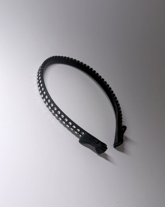 Vixen Sparkly Black Bow Headband 