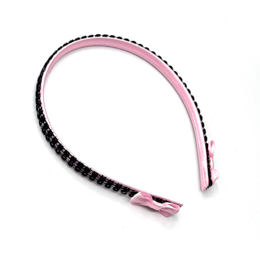 Vixen Sparkly Pink Rhinestone Mesh Hairband