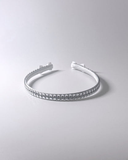 Vixen White Sparkly White Headband Top View