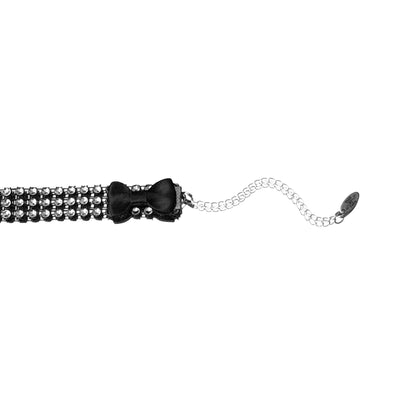 Black Sparkly Rhinestone Mesh Anklet Extender View