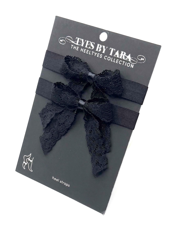 Bougee Black Lace Heel Straps