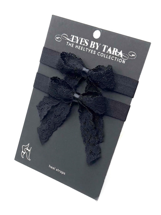 Bougee Black Lace Heel Straps