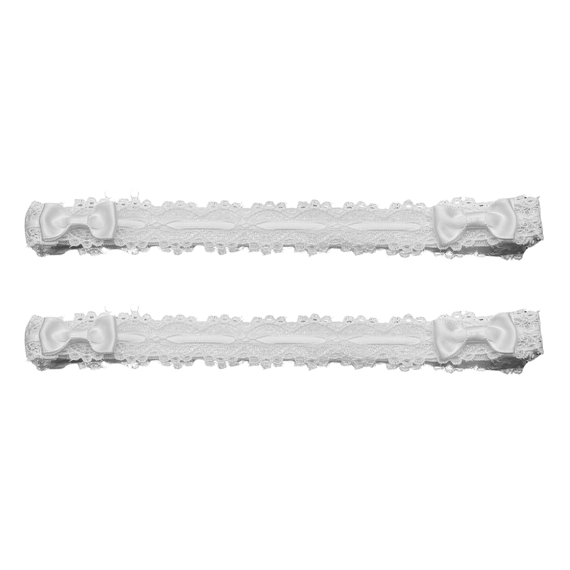chantilly white leg garters 