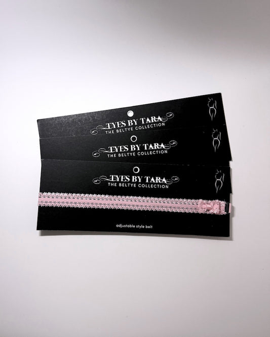 Elastic Bow Belt on Black Cards 3 Pack