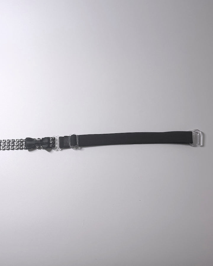 Vixen Black Sparkly Bow Belt Extender Strap