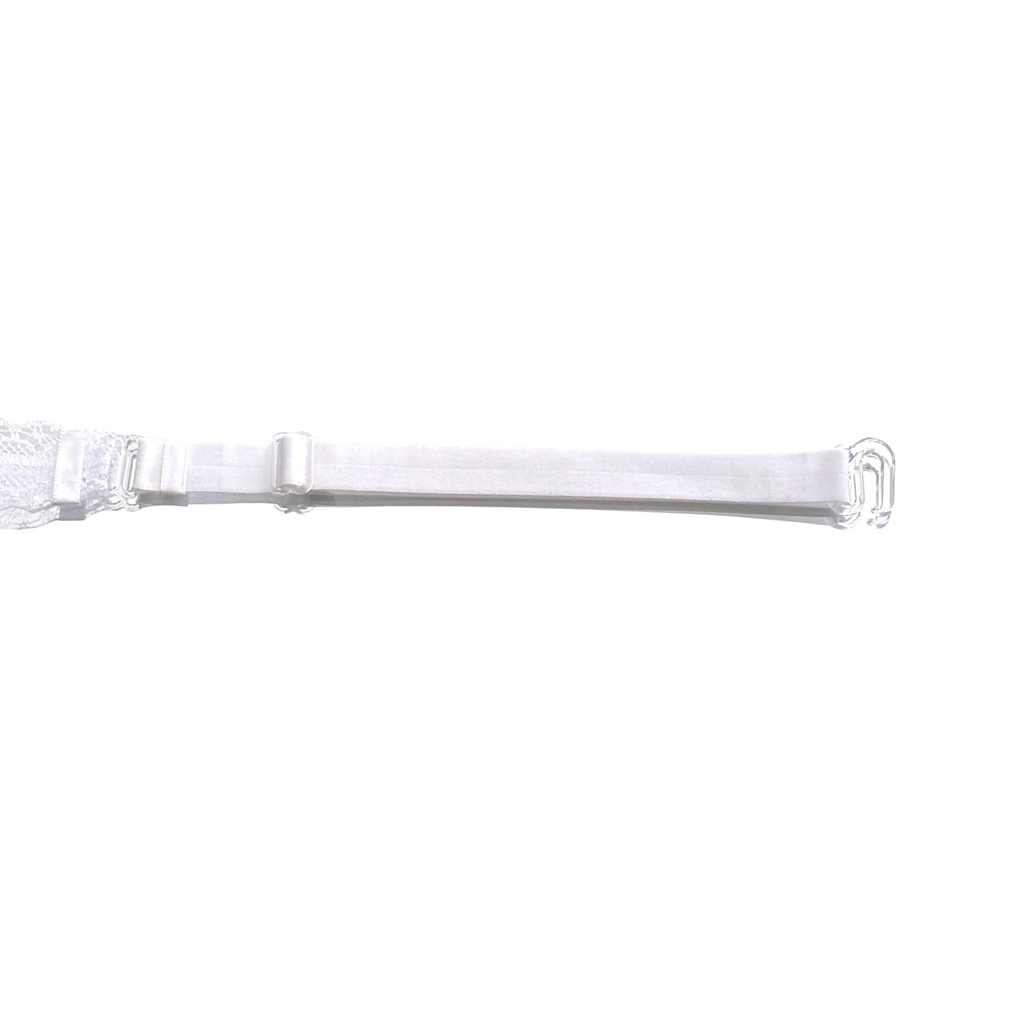 white elastic adjustable strap on white background