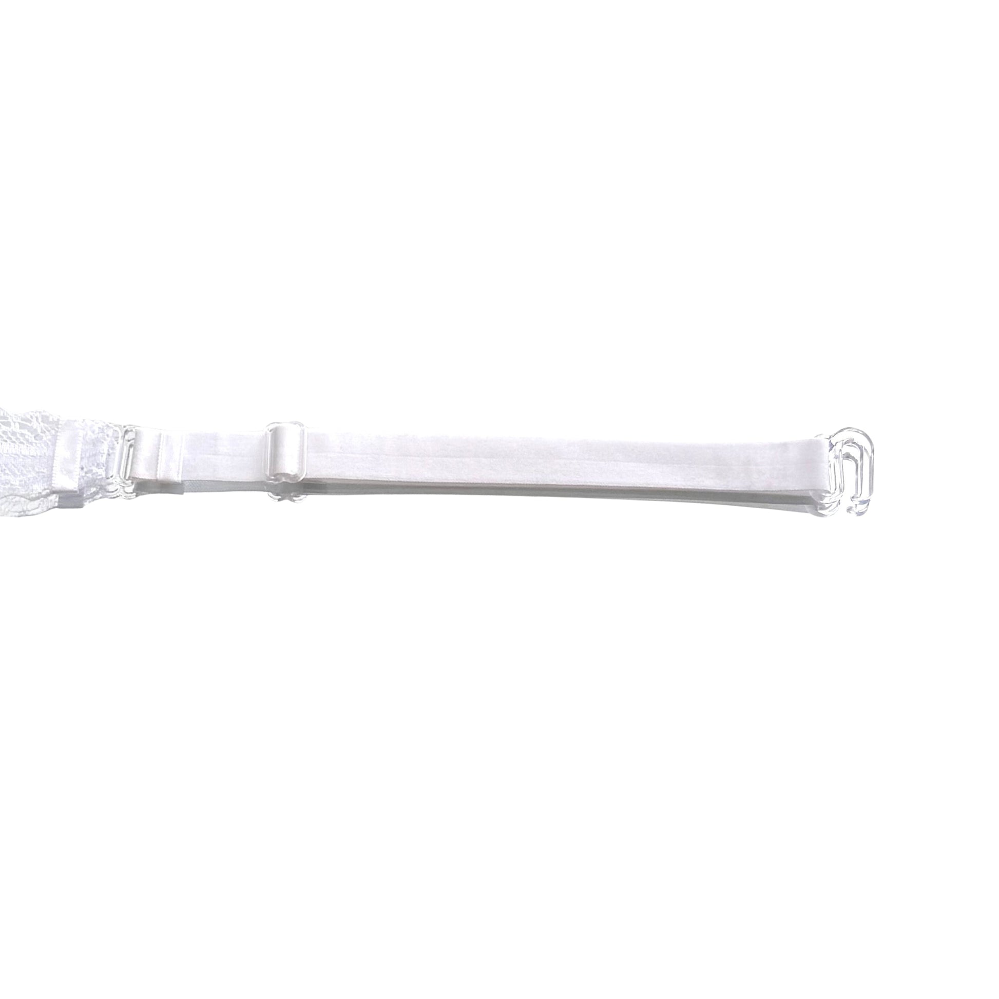white elastic adjustable strap on white background