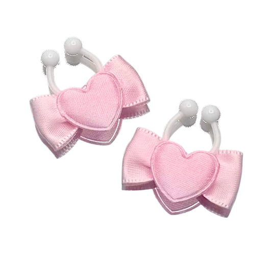 pink heart bow nipple clamps 