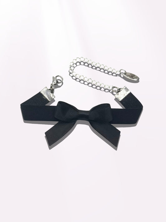 kinkette black bow bracelet