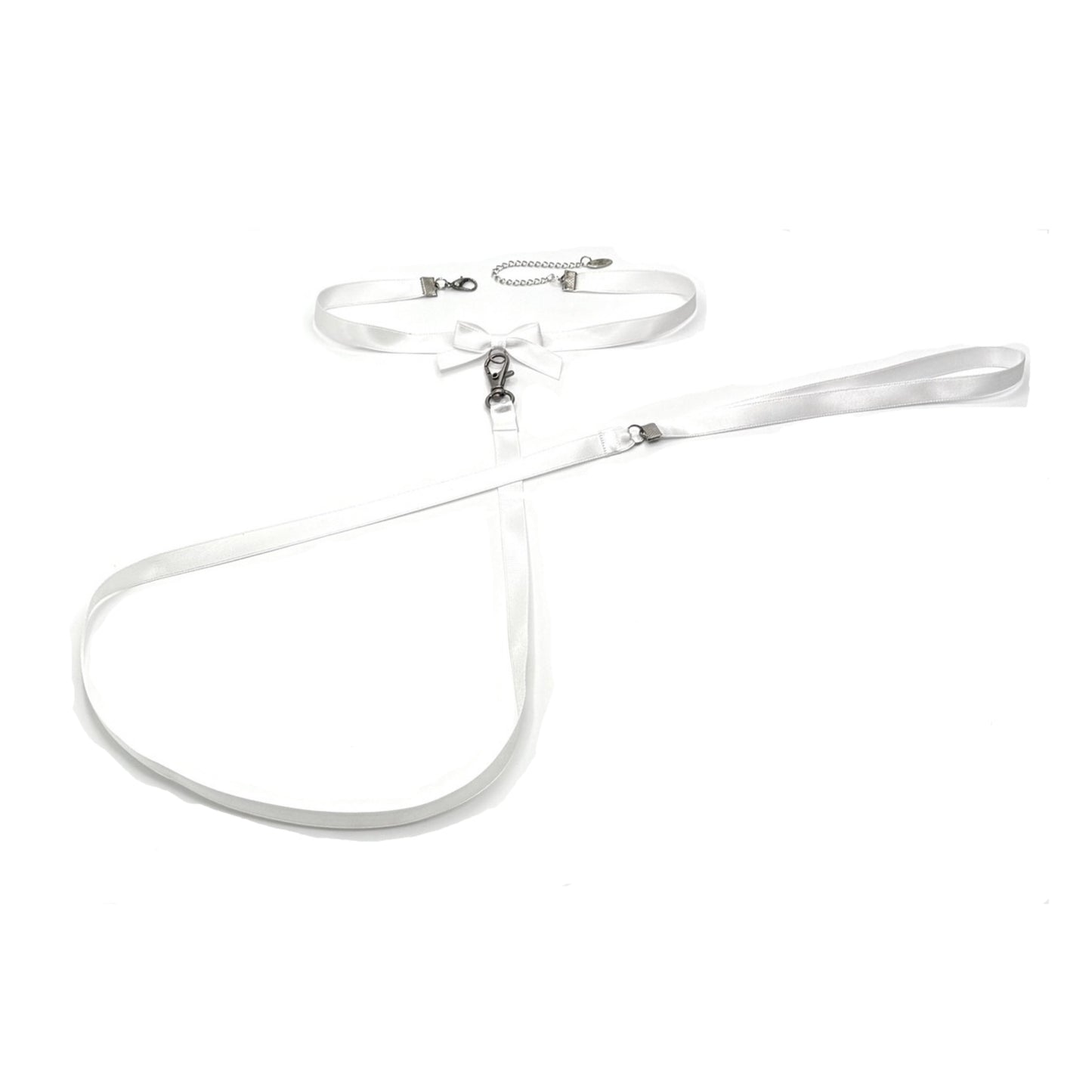 Kinkette White Collar and Leash