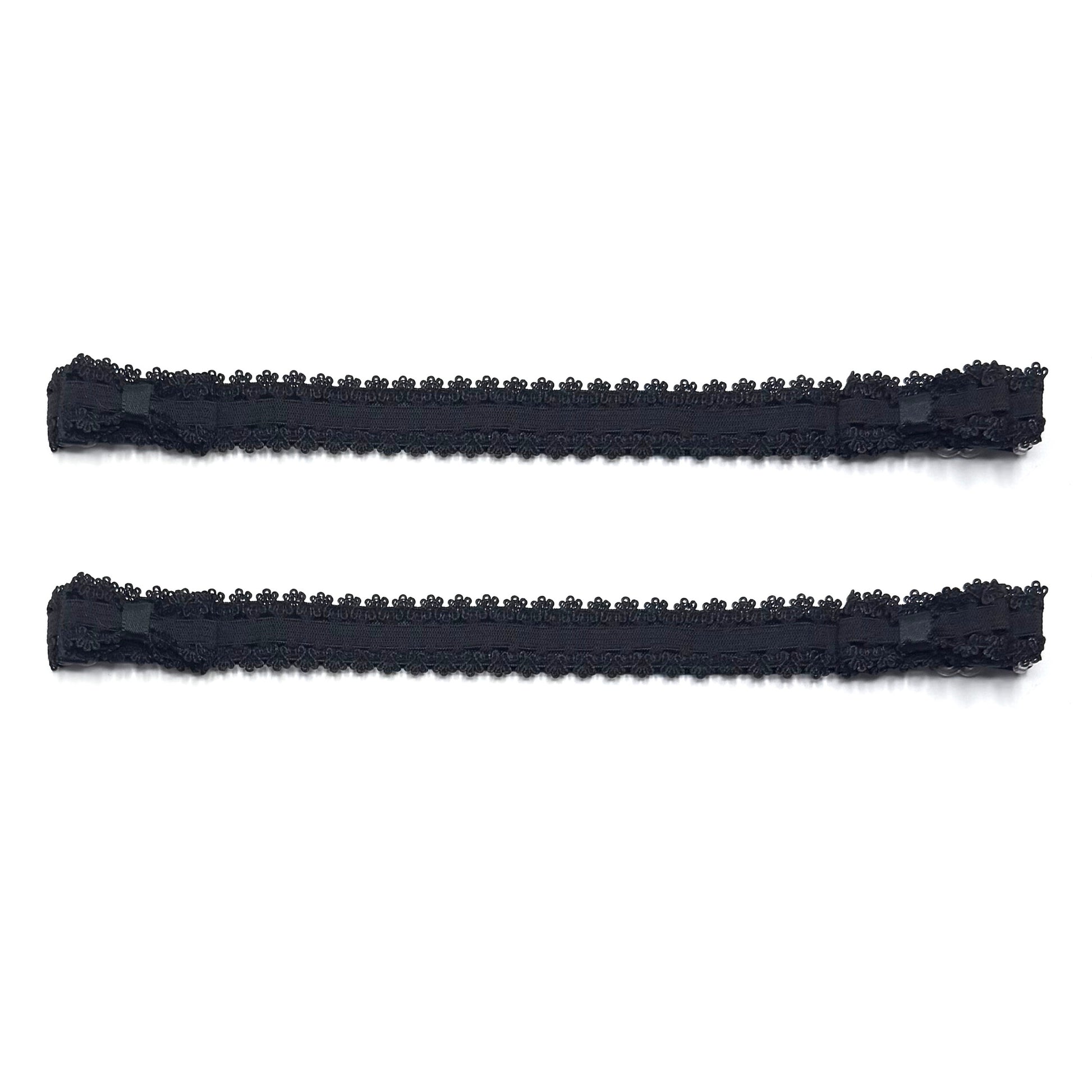 lady black bow elastic leg garters