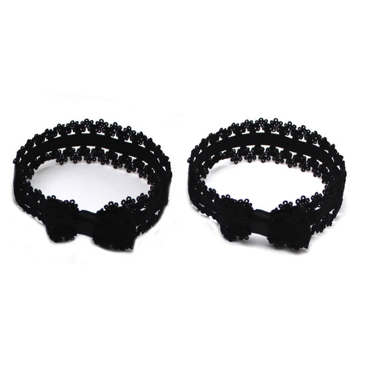 lady heeltyes shoe bows calf garters