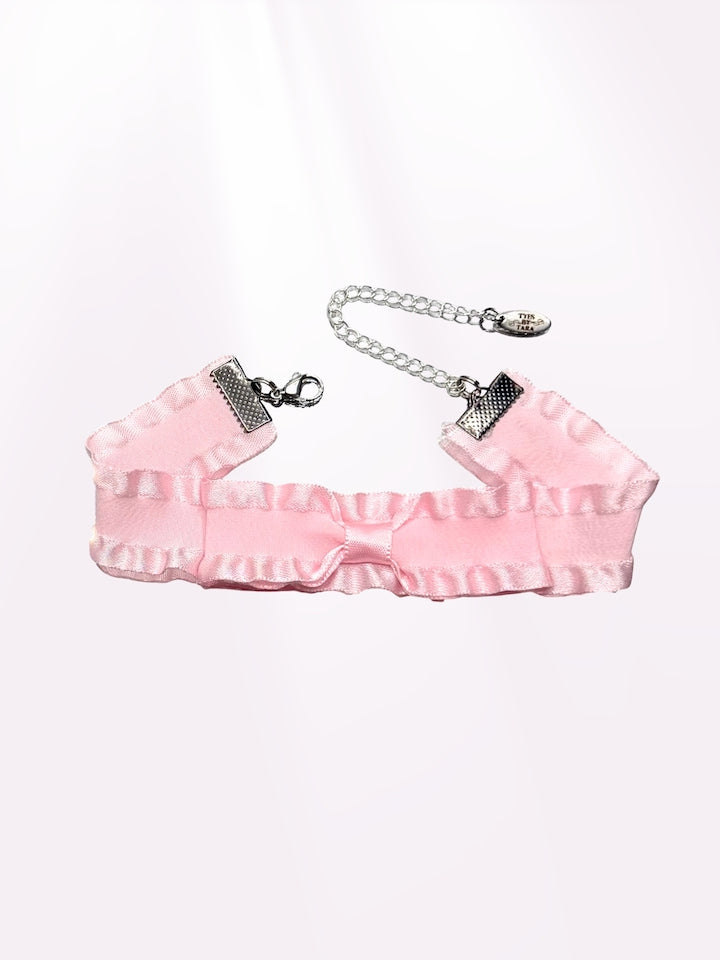 Pink Ruffled Anklet 