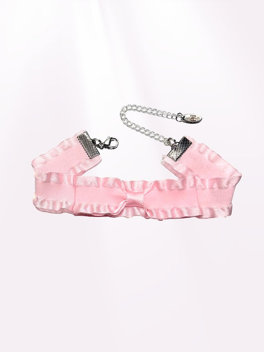 Pink Ruffled Anklet 