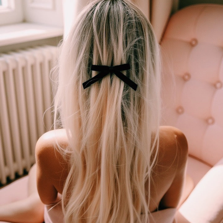 marie antoinette velvet hair bow barrette