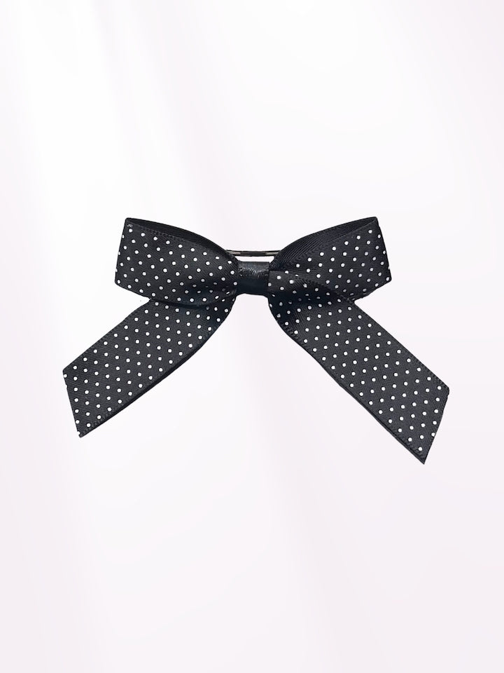 Pinup Black Hair Bow Barrette
