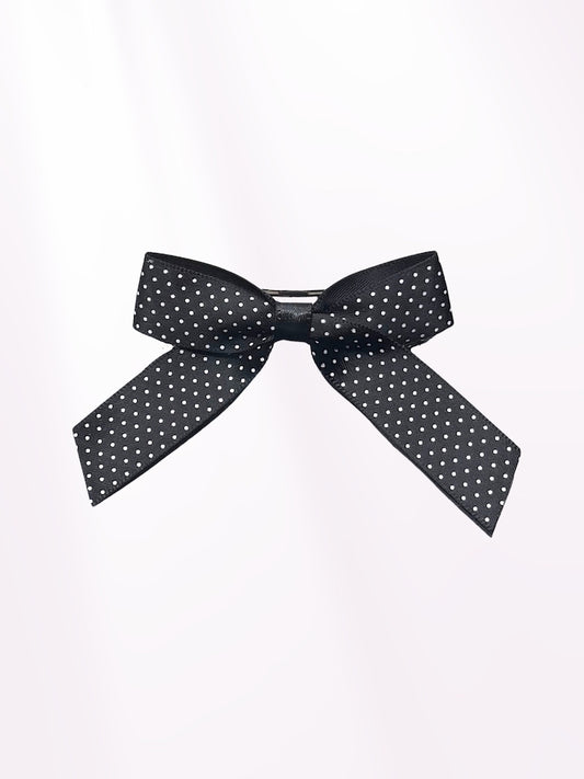 Pinup Black Hair Bow Barrette