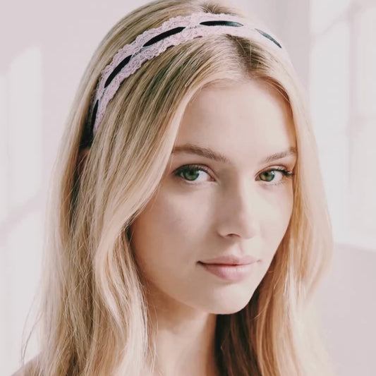 Chantilly Pink Lace headband