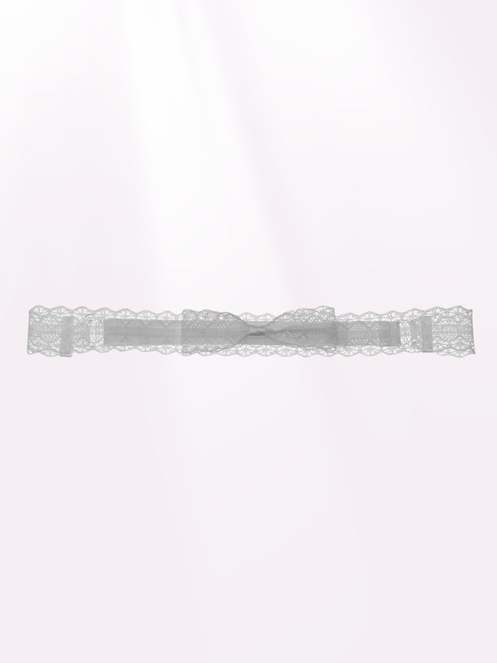 siren white lace bow belt
