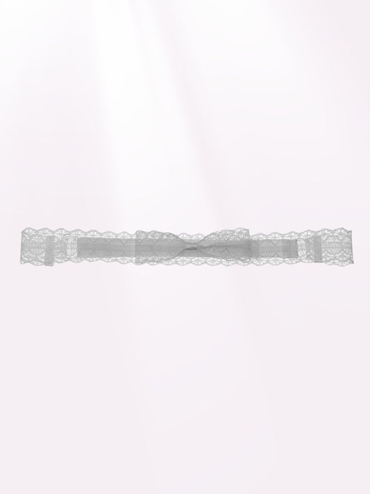siren white lace bow belt