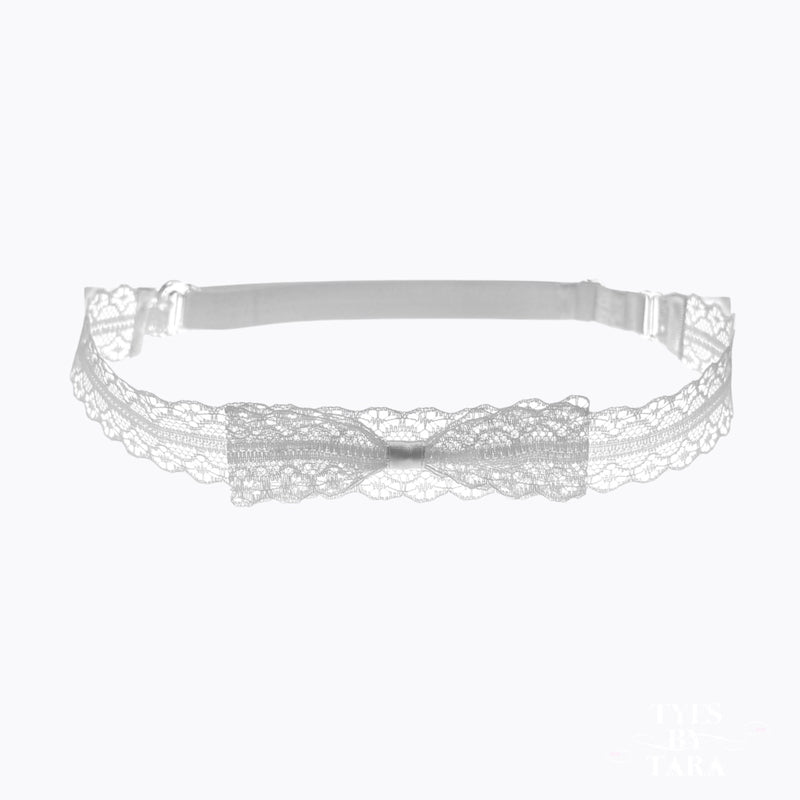 Siren White Lace Bow Belt expanded